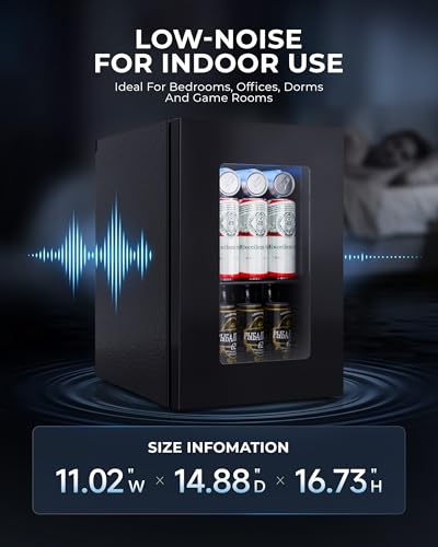 Beverage Refrigerator Cooler with Glass Door