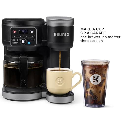 Hot & Iced Single Serve Coffee Maker with Carafe