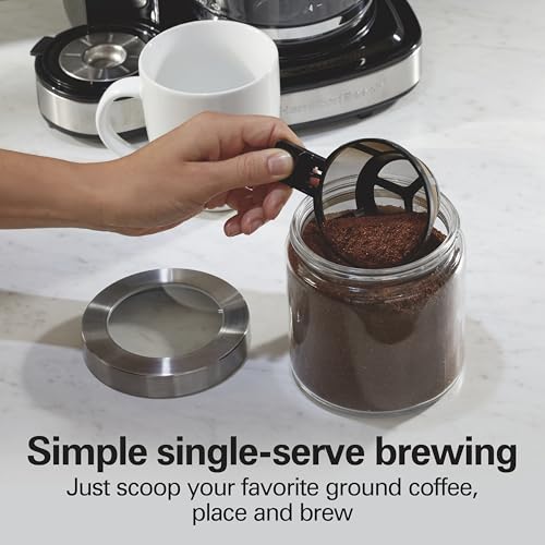 Coffee Maker & Single Serve Brewer with Glass Carafe