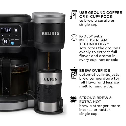 Hot & Iced Single Serve Coffee Maker with Carafe