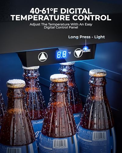 Beverage Refrigerator Cooler with Glass Door
