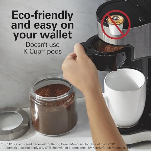 Coffee Maker & Single Serve Brewer with Glass Carafe