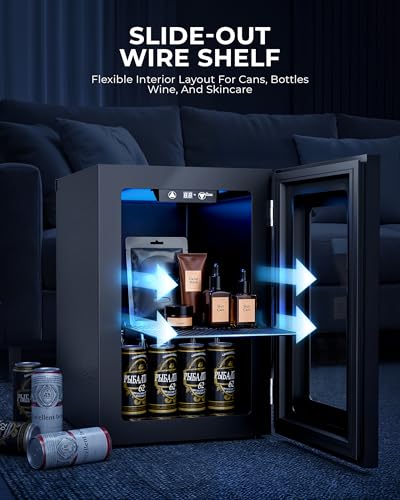 Beverage Refrigerator Cooler with Glass Door