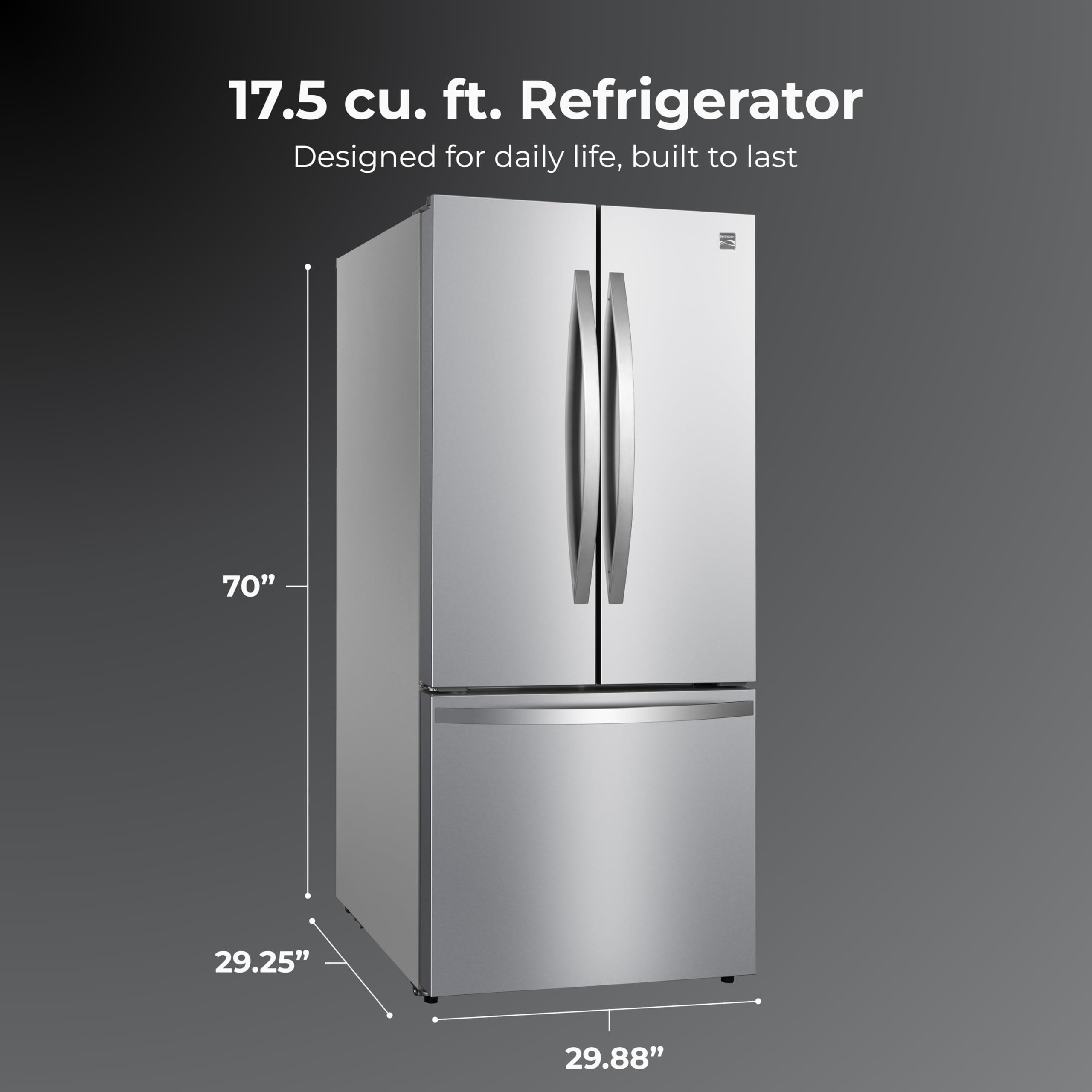 30" French Door Refrigerator with Freezer