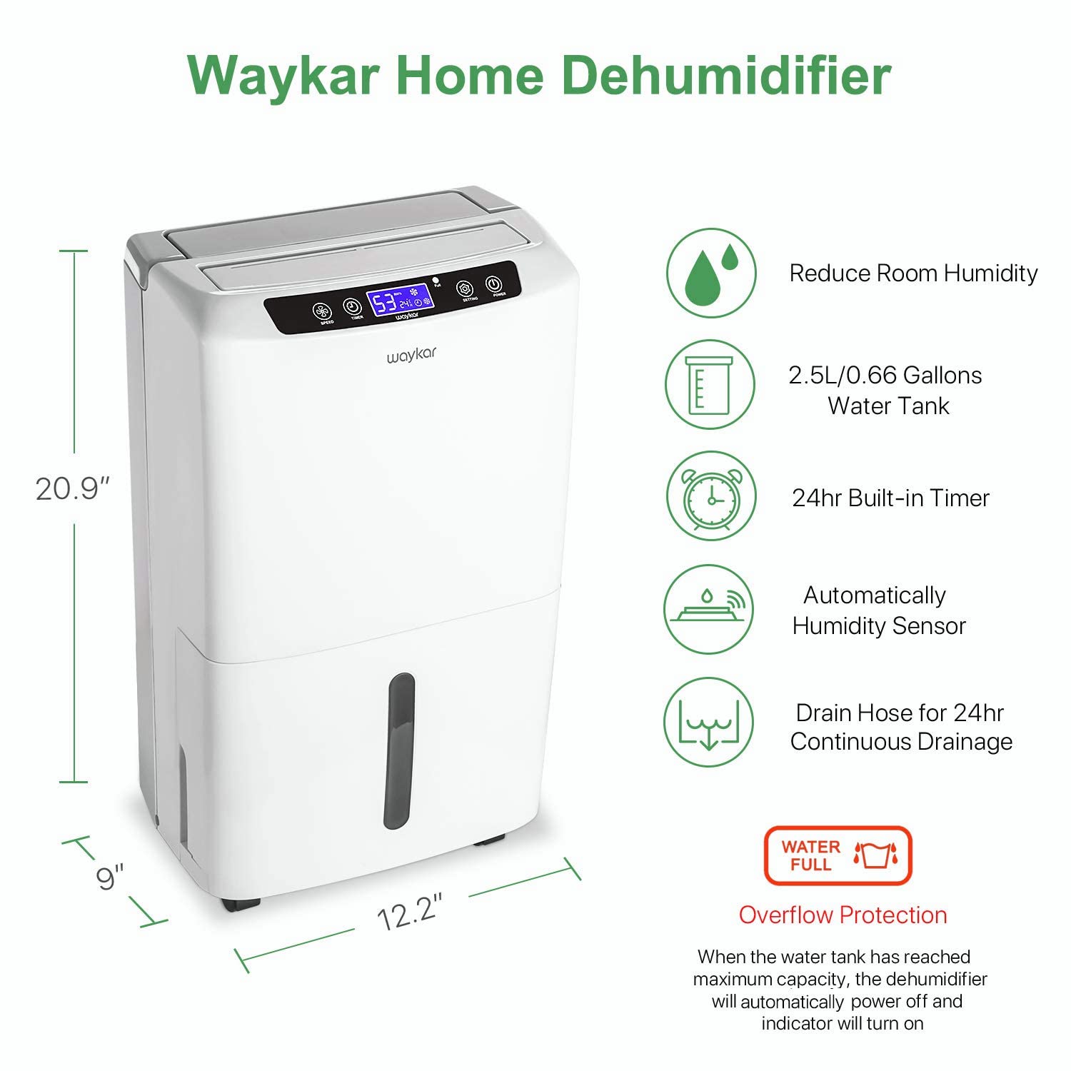 Dehumidifier for Basement & Large Rooms
