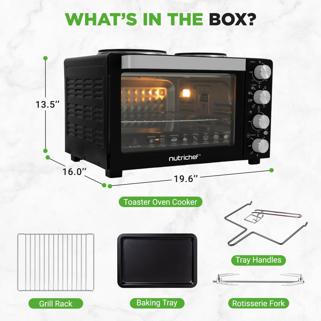 30QT Convection Oven & 2 Burner Cooker