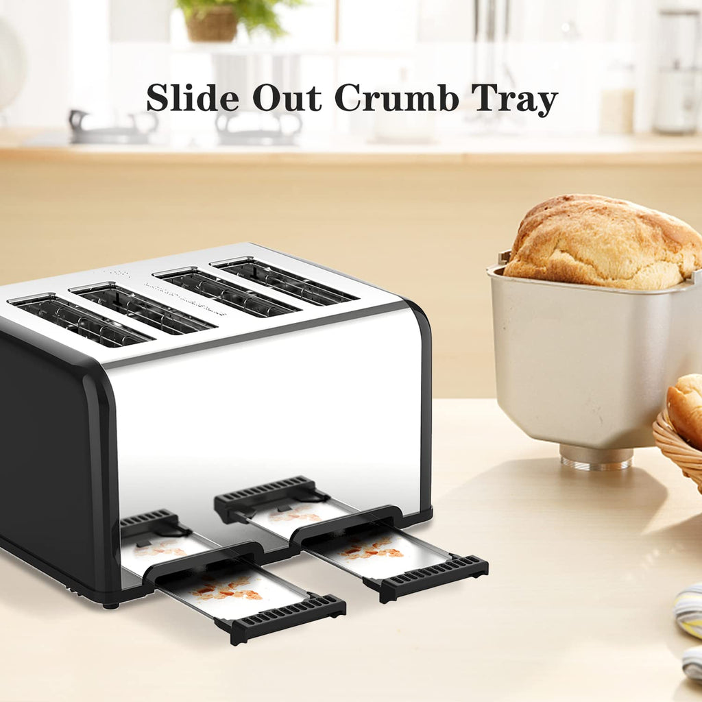 4-Slice Toaster with LCD Timer & Extra-Wide Slots