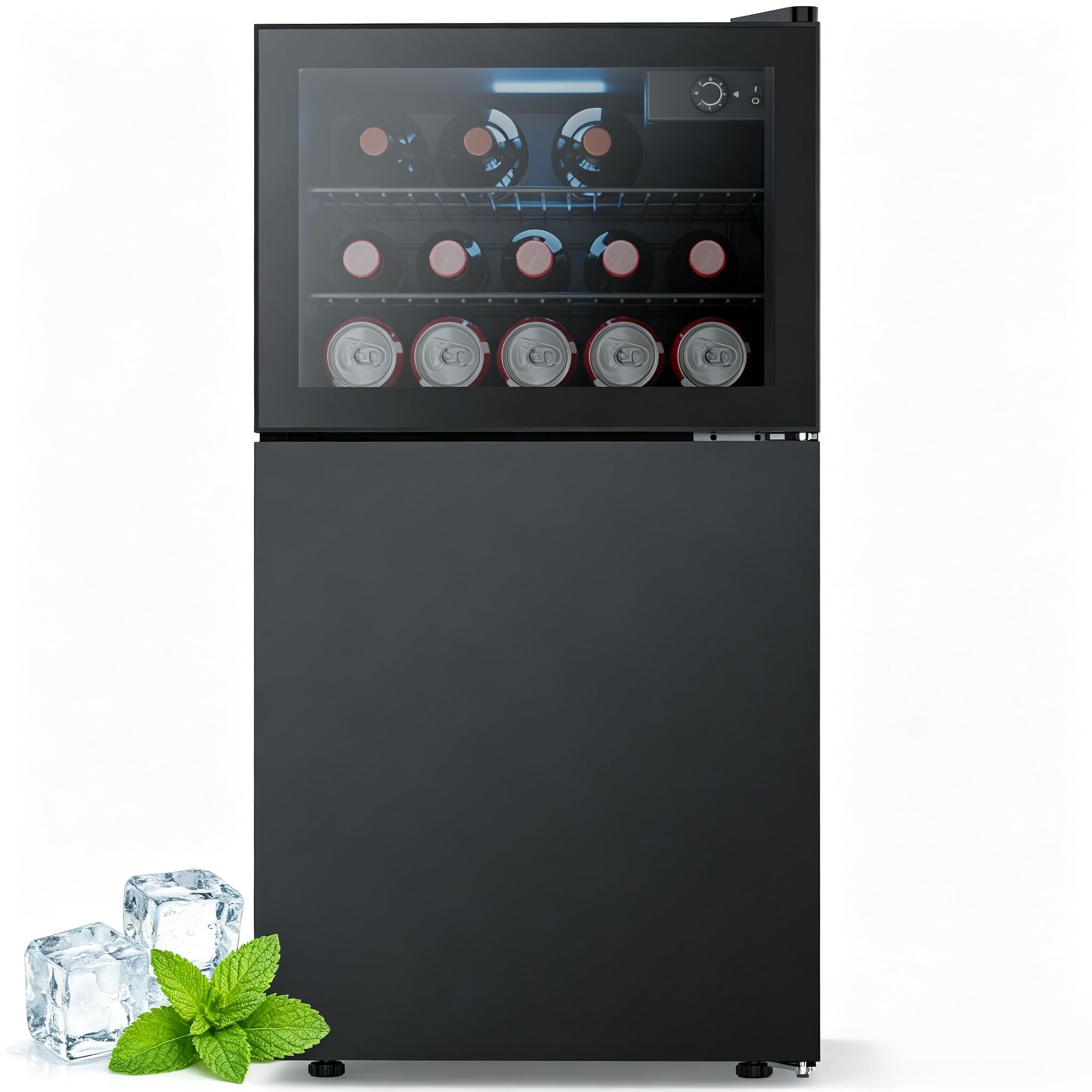 Beverage Refrigerator with Freezer