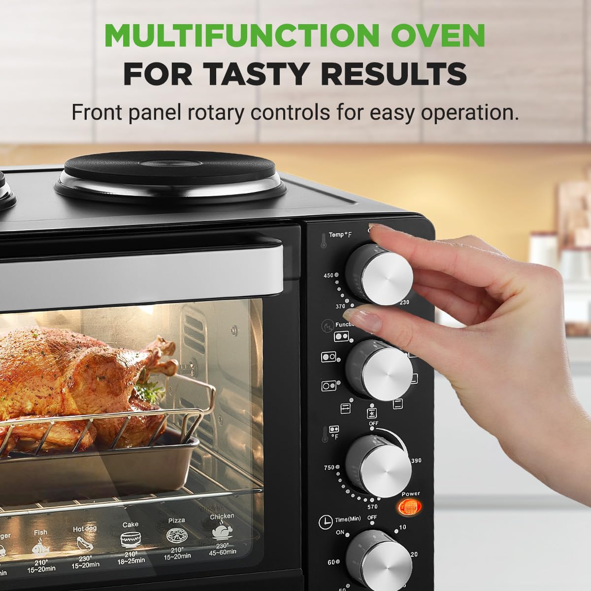 30QT Convection Oven & 2 Burner Cooker