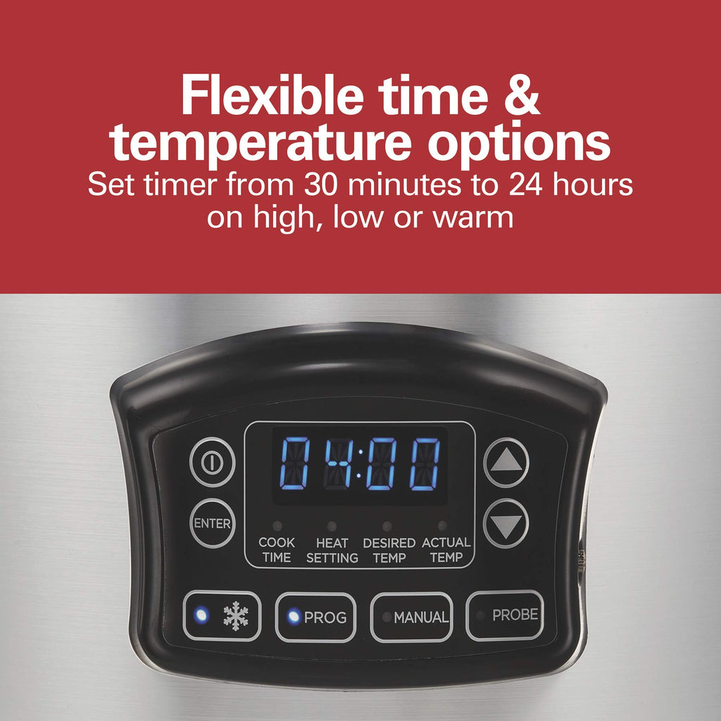 6QT Programmable Slow Cooker with Lid Lock