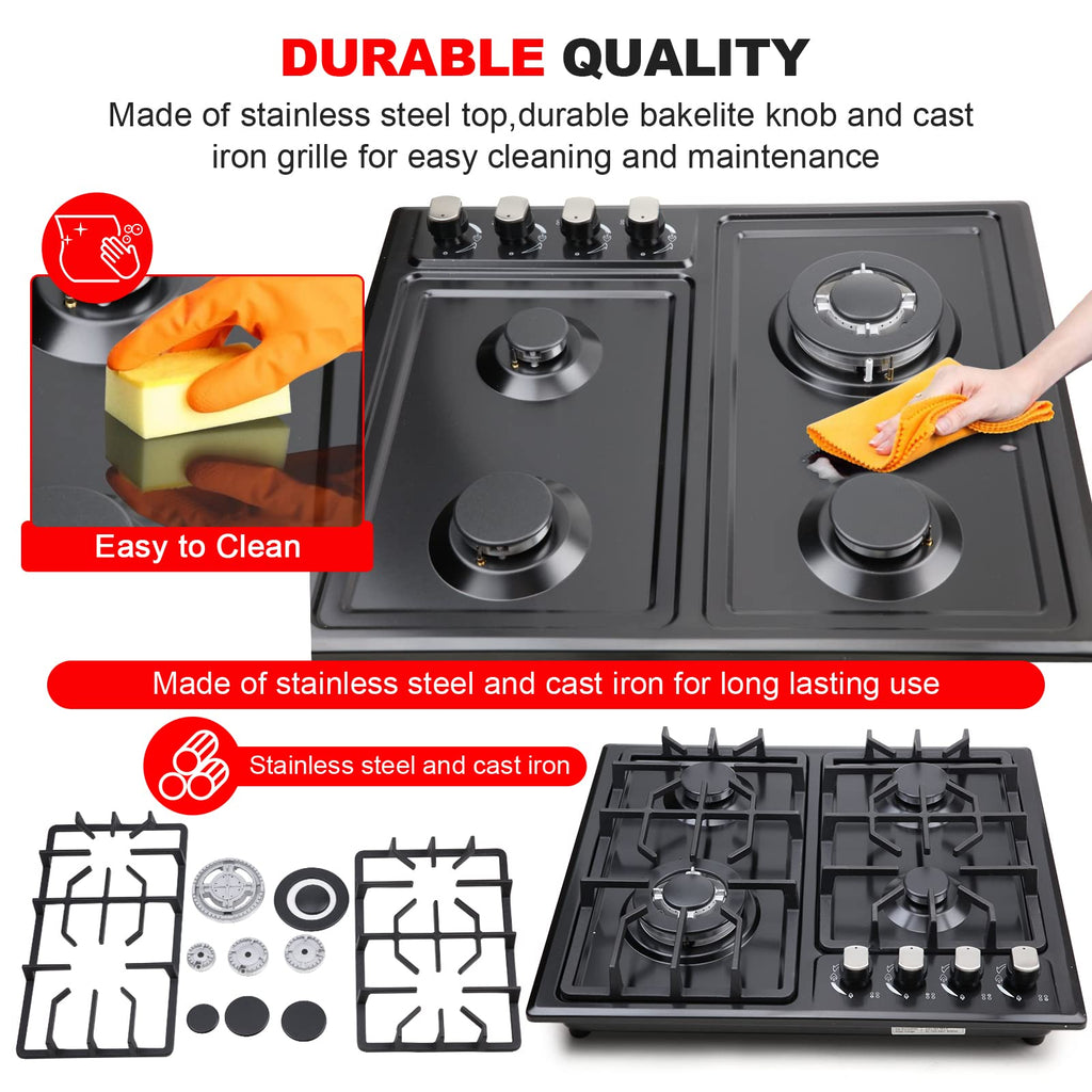 4 Burner Gas Cooktop - Dual Fuel