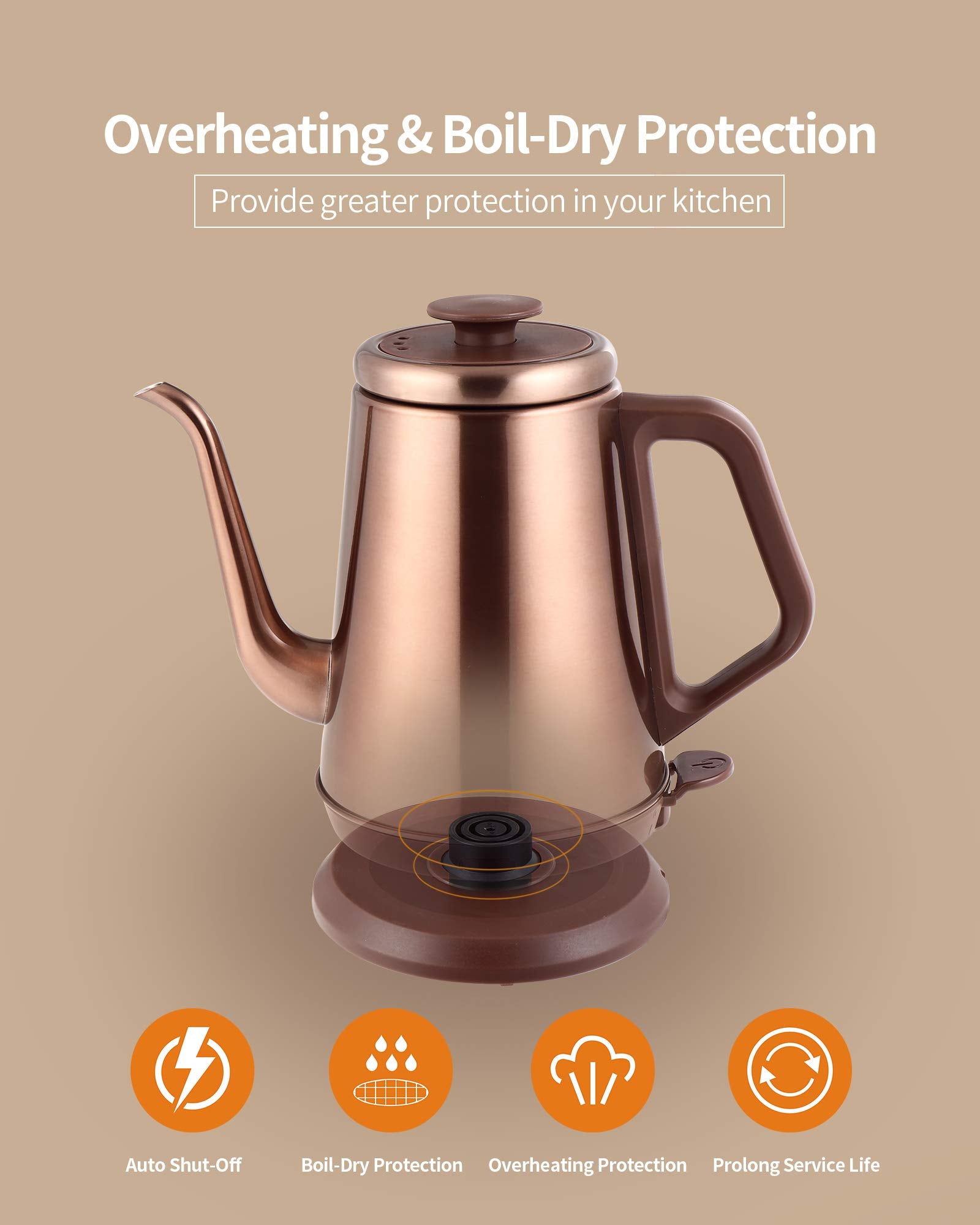 1.0L Gooseneck Electric Kettle