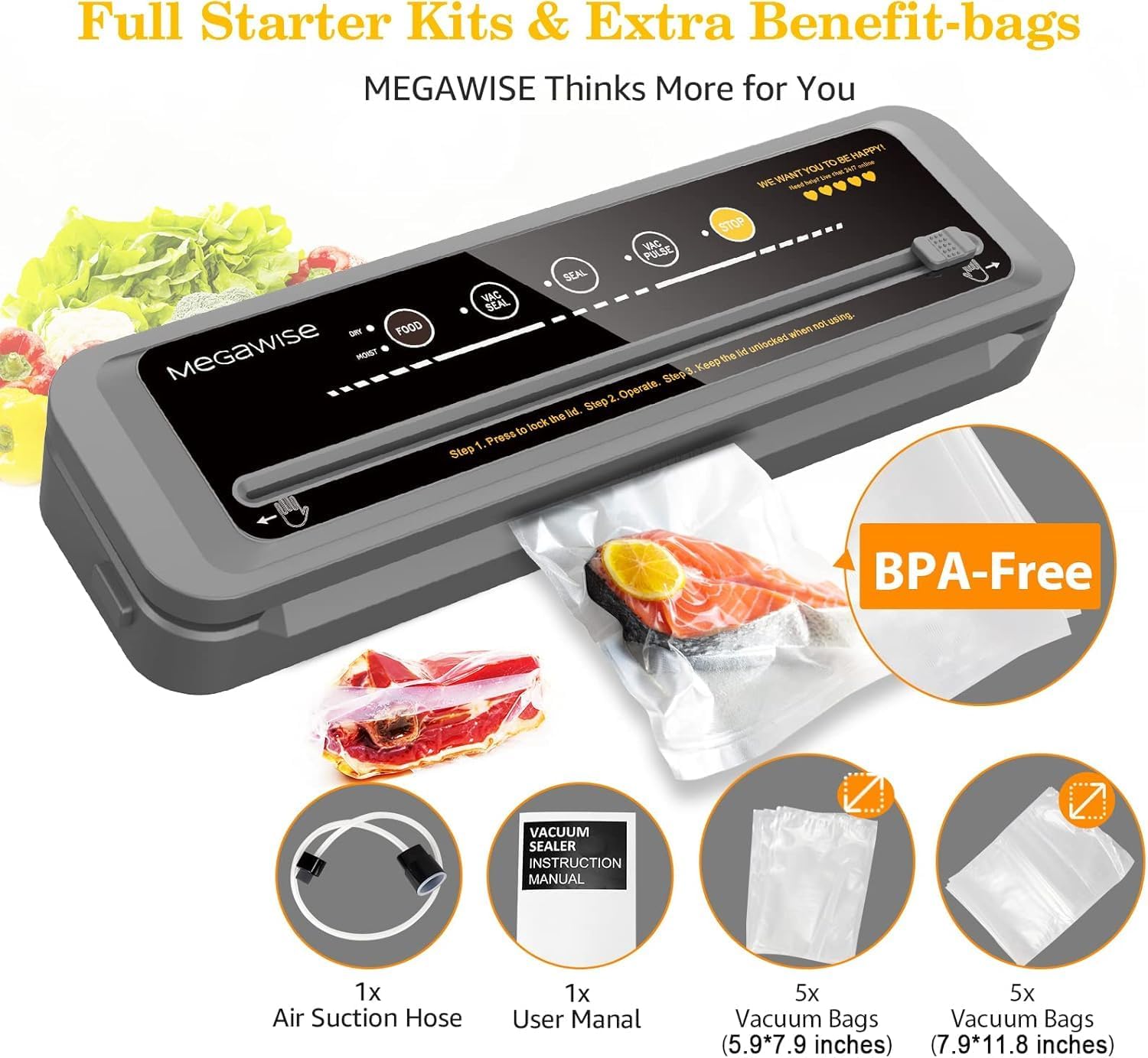 MEGAWISE vacuum sealer