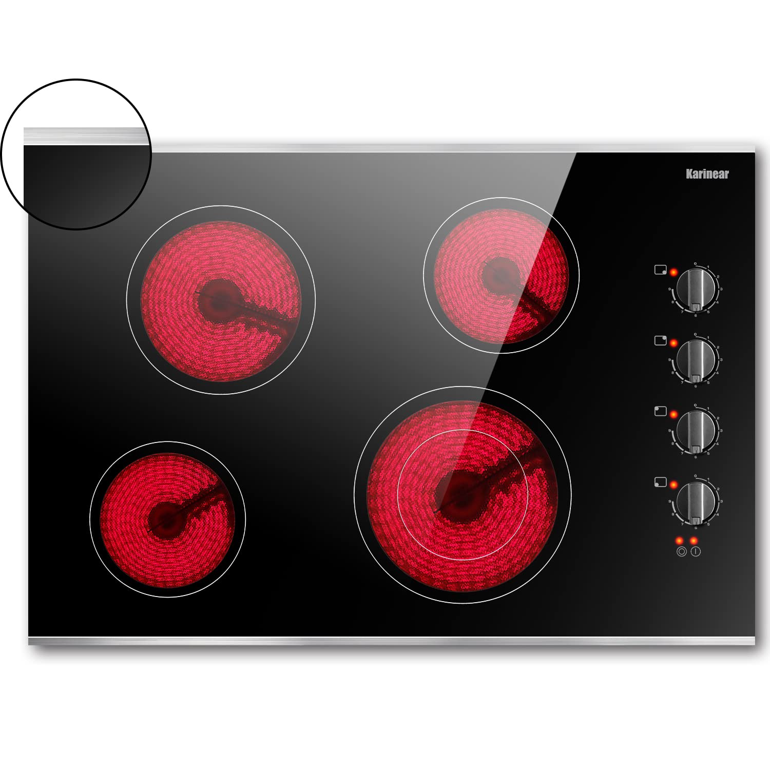 30" Electric Cooktop - 4 Burners