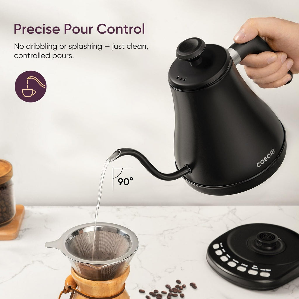 Smart Gooseneck Electric Kettle with Temperature Control