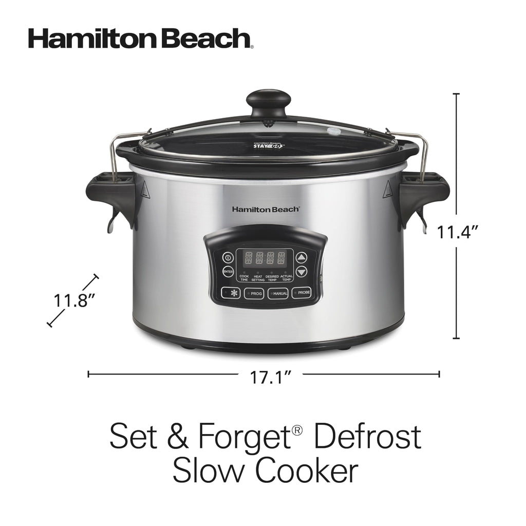 6QT Programmable Slow Cooker with Lid Lock