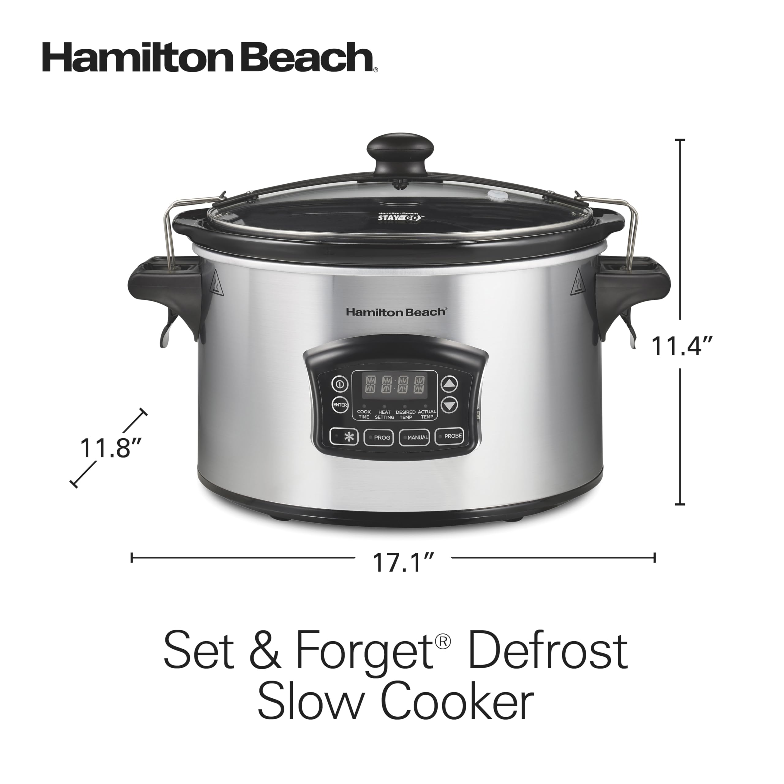6QT Programmable Slow Cooker with Lid Lock