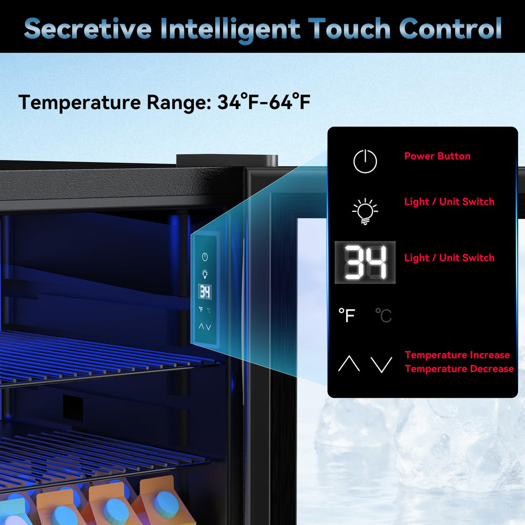 Velivi Beverage Cooler and Wine Fridge