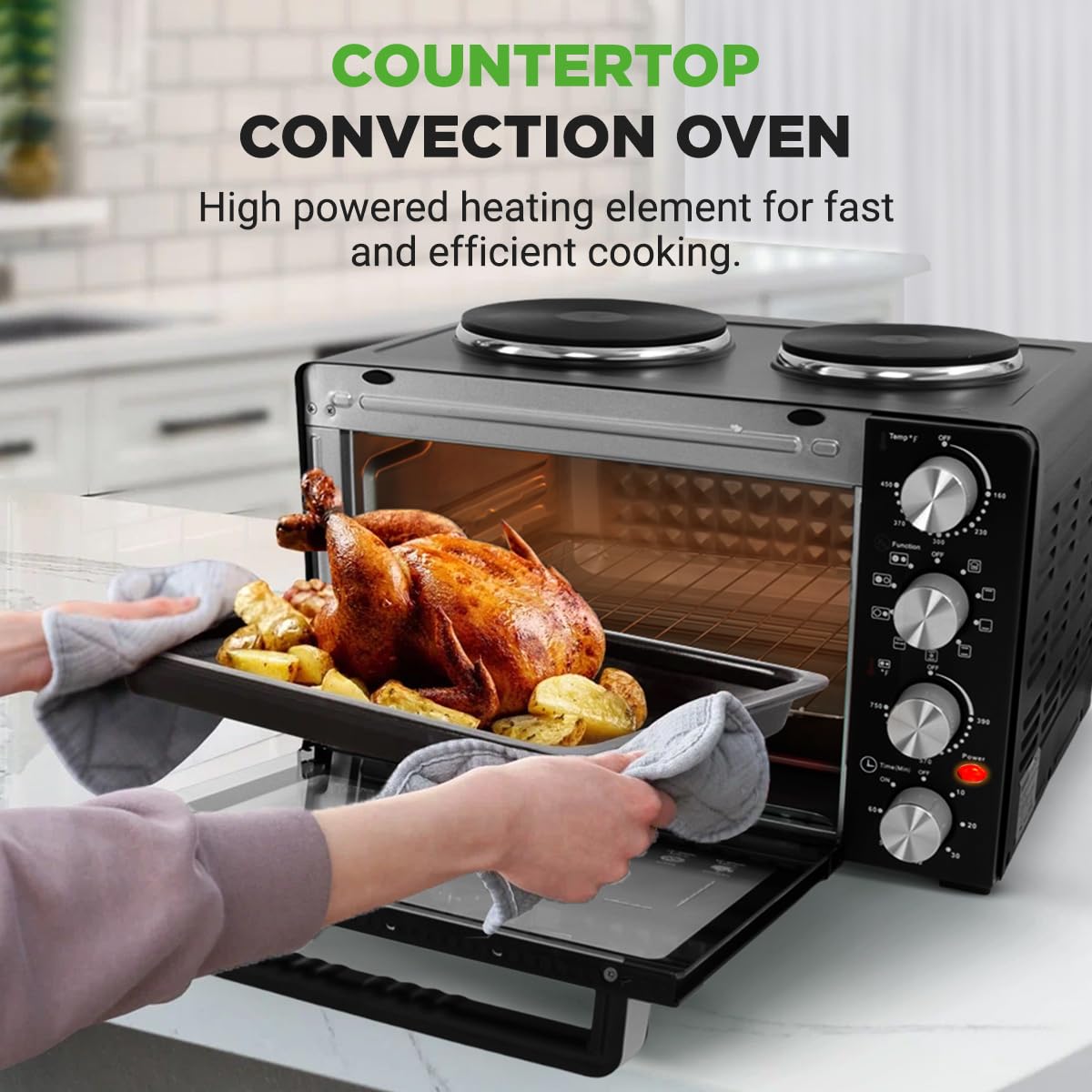 30QT Convection Oven & 2 Burner Cooker