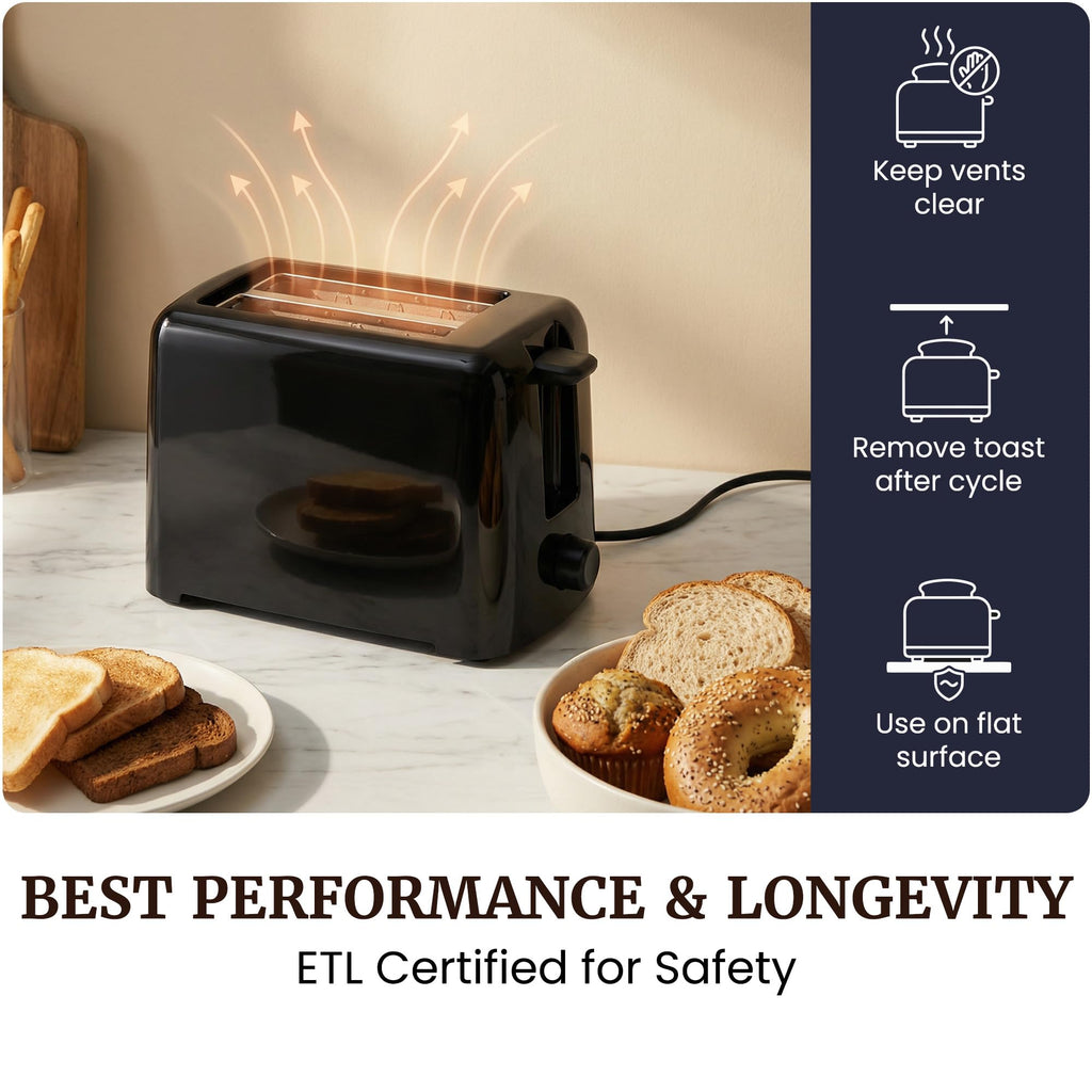 Slim Toaster with 6 Shade Settings