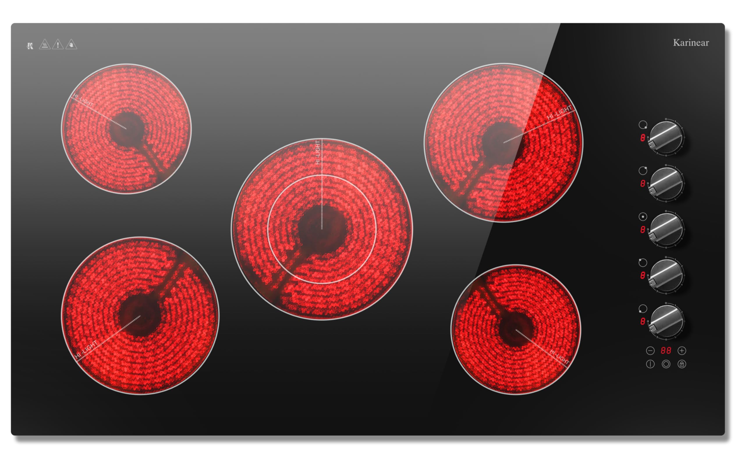 30" Electric Cooktop - 4 Burners