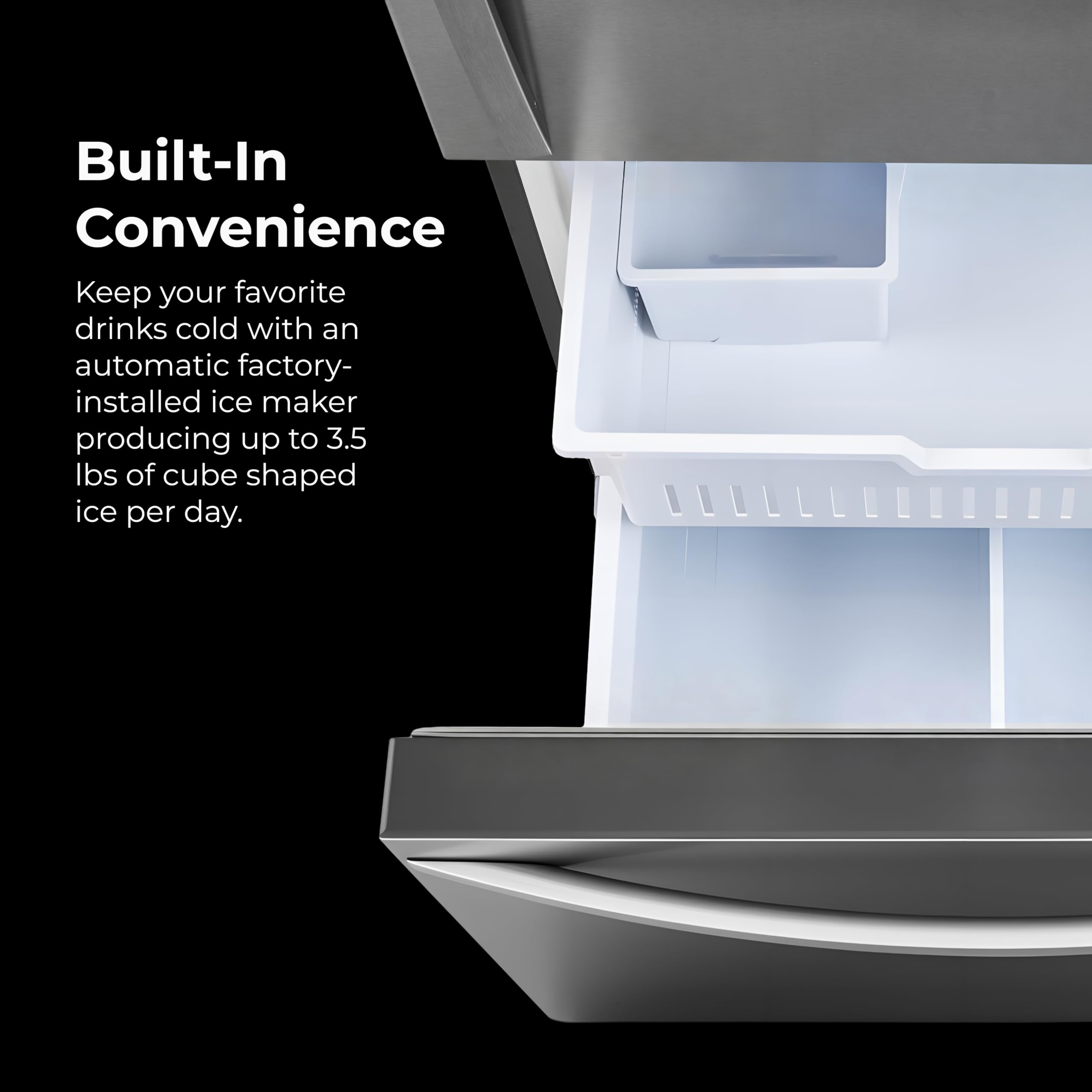 31" Bottom Freezer Refrigerator with Ice Maker