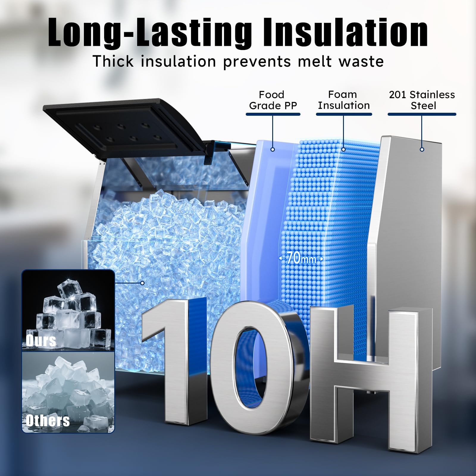 Commercial Ice Maker - 680 lbs Daily Production