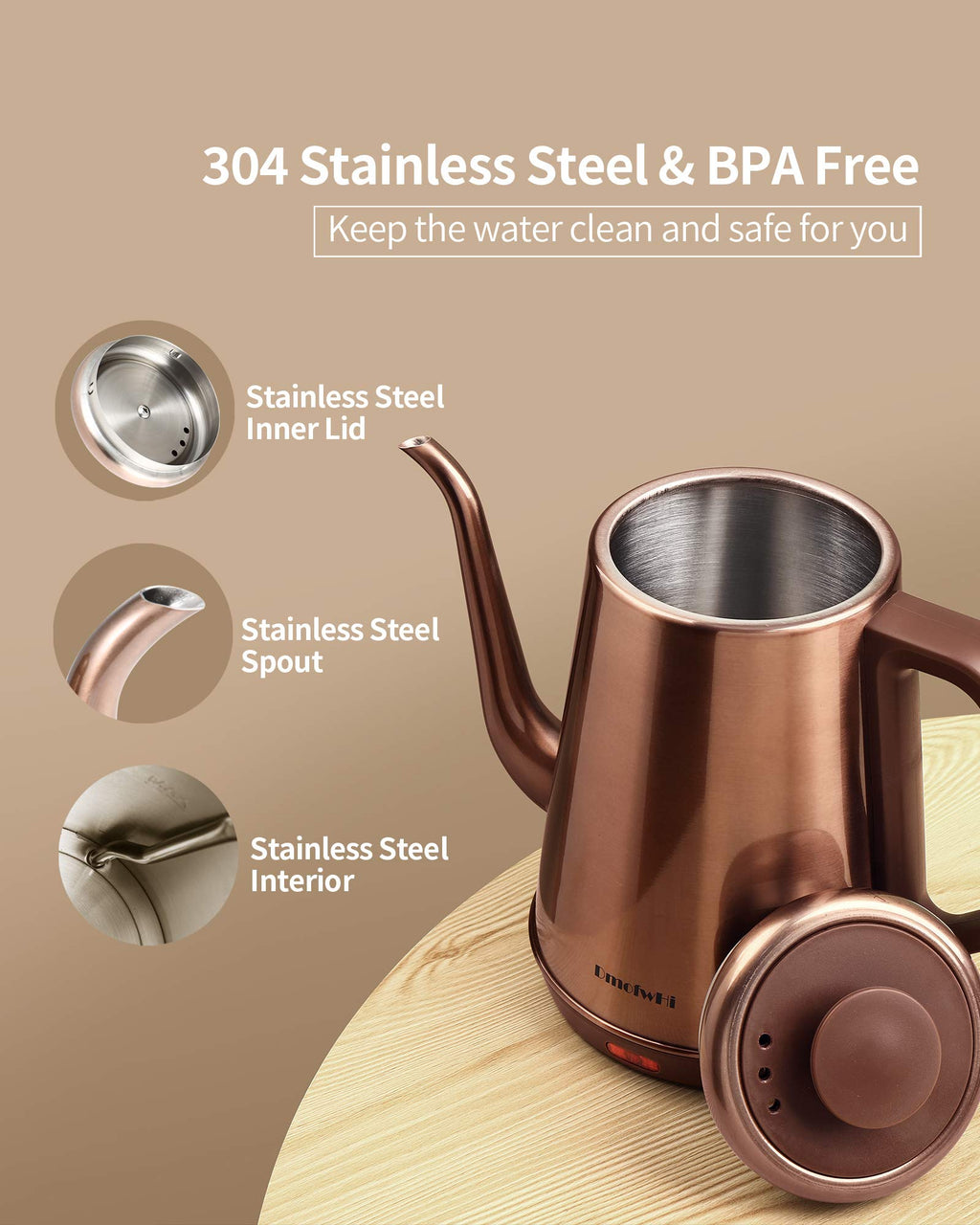 1.0L Gooseneck Electric Kettle