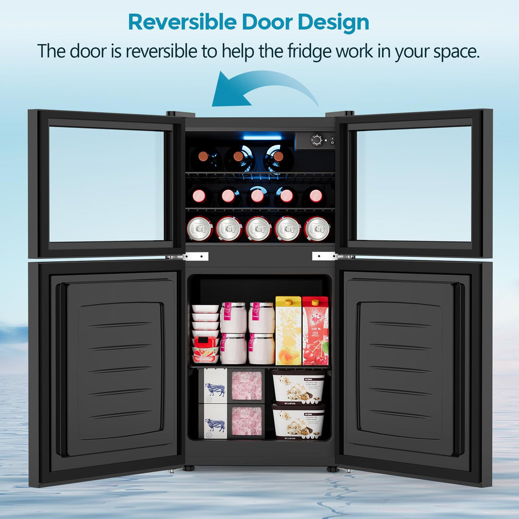 Beverage Refrigerator with Freezer