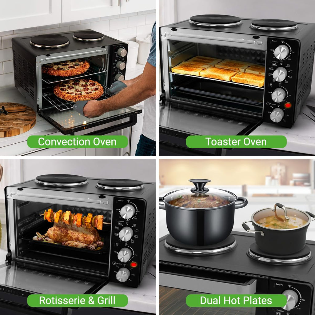 30QT Convection Oven & 2 Burner Cooker