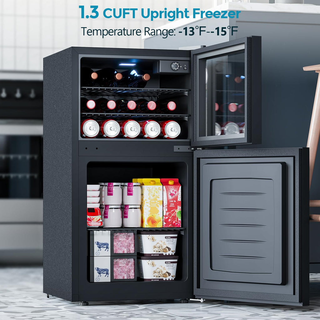 Beverage Refrigerator with Freezer