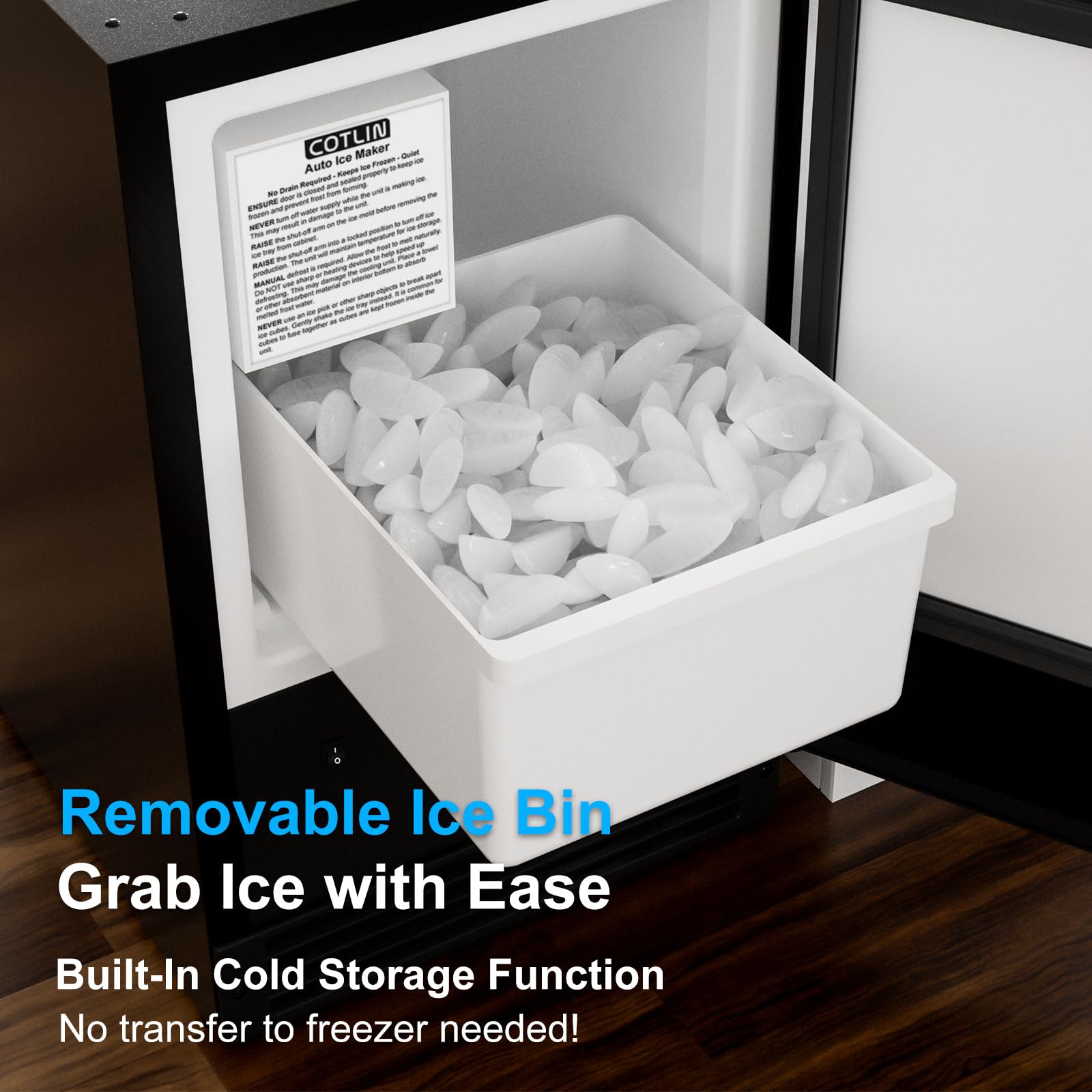 15" Undercounter Ice Maker - Drainless