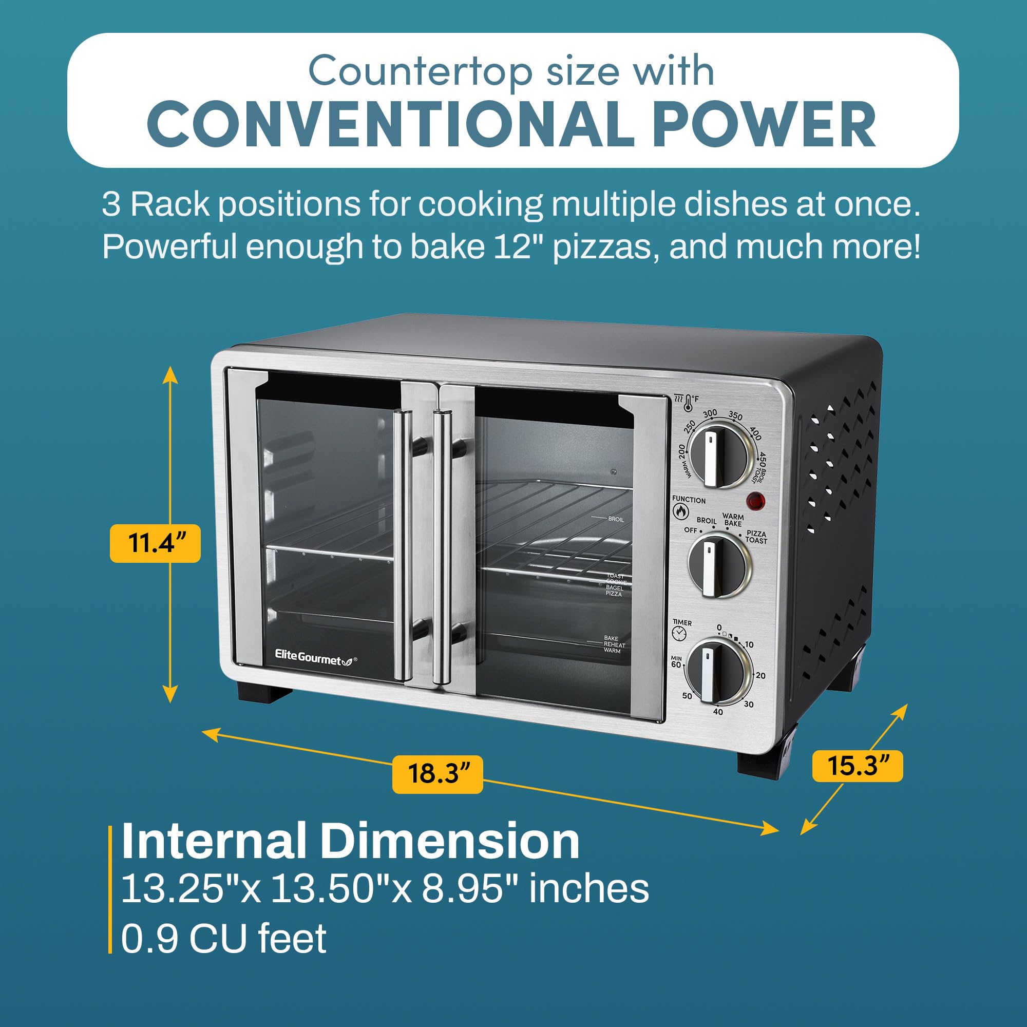 Double French Door Toaster Oven