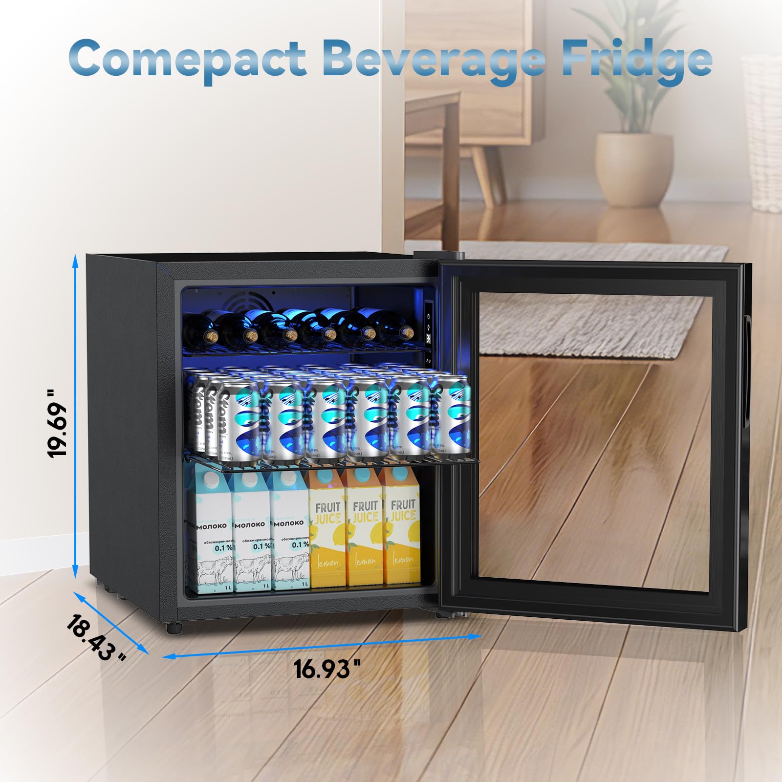 Velivi Beverage Cooler and Wine Fridge