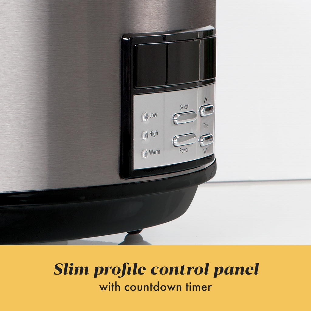 Programmable Oval Slow Cooker - Stainless Steel