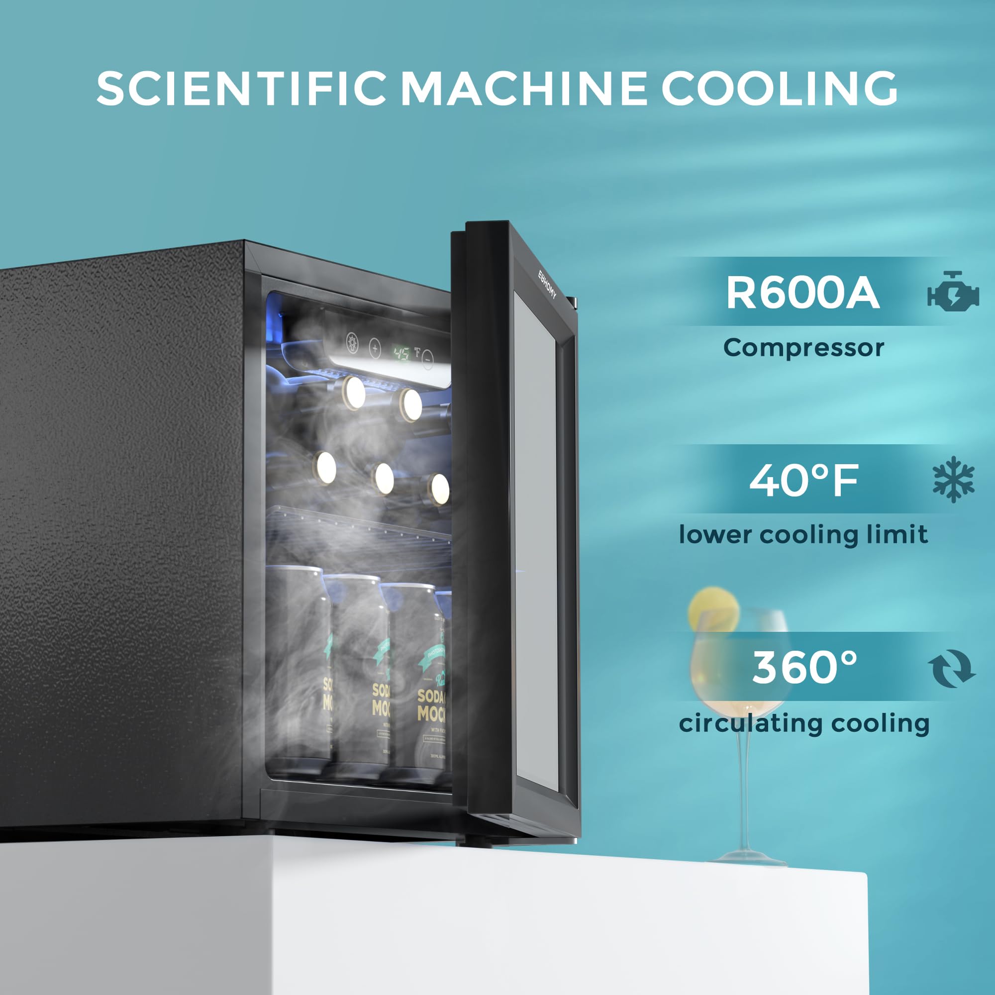 130-Can Beverage Refrigerator