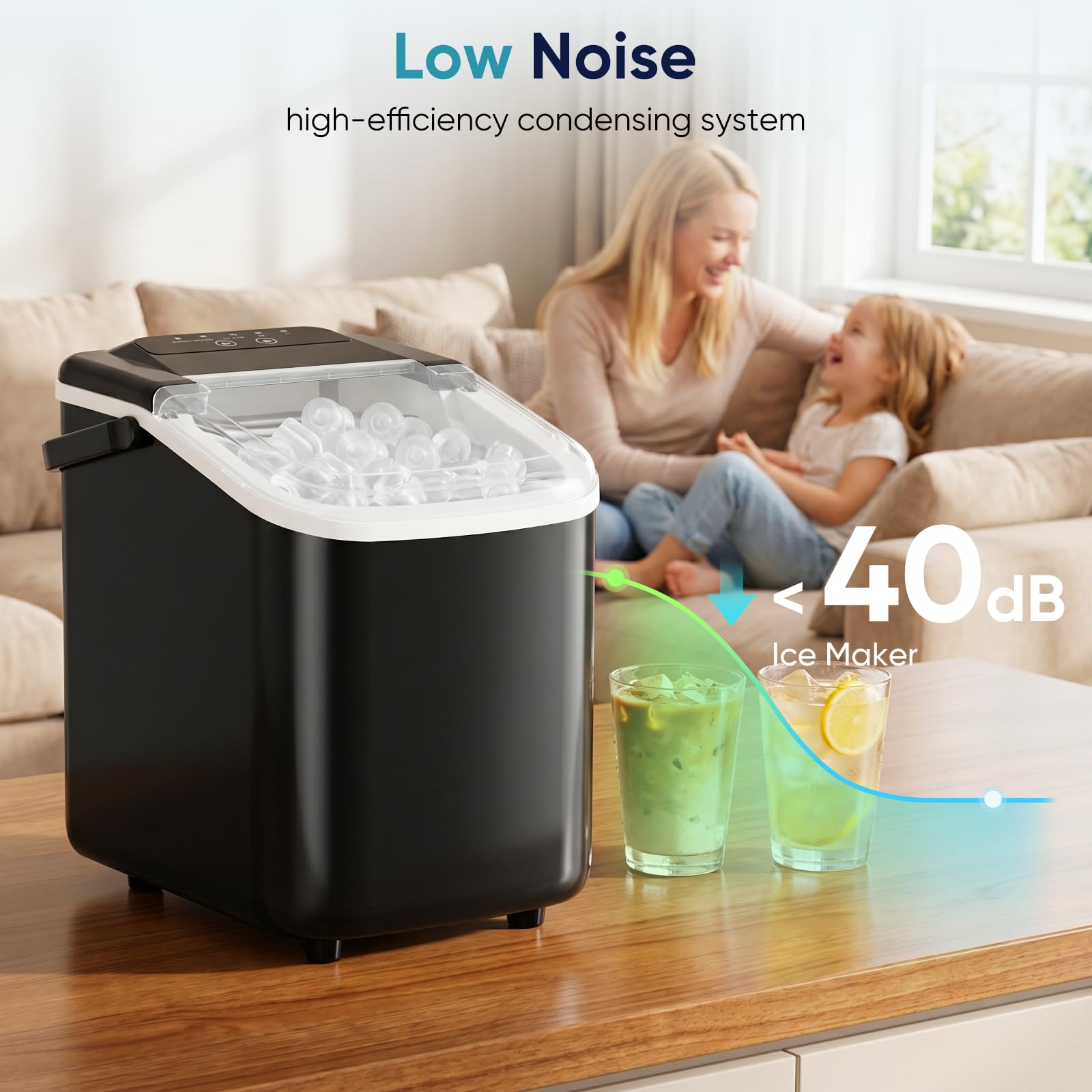 Countertop Ice Maker - 26 lbs Daily Production