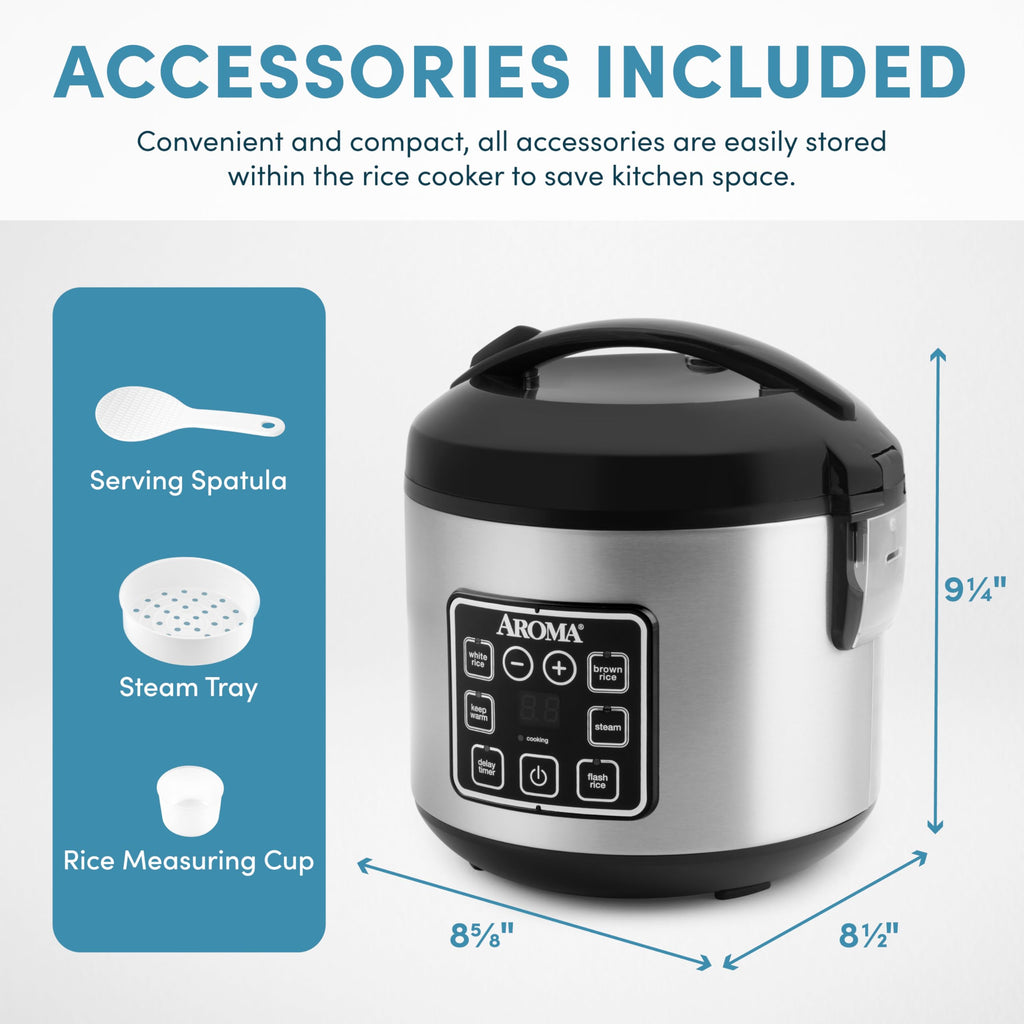 8-Cup Digital Rice Cooker & Steamer