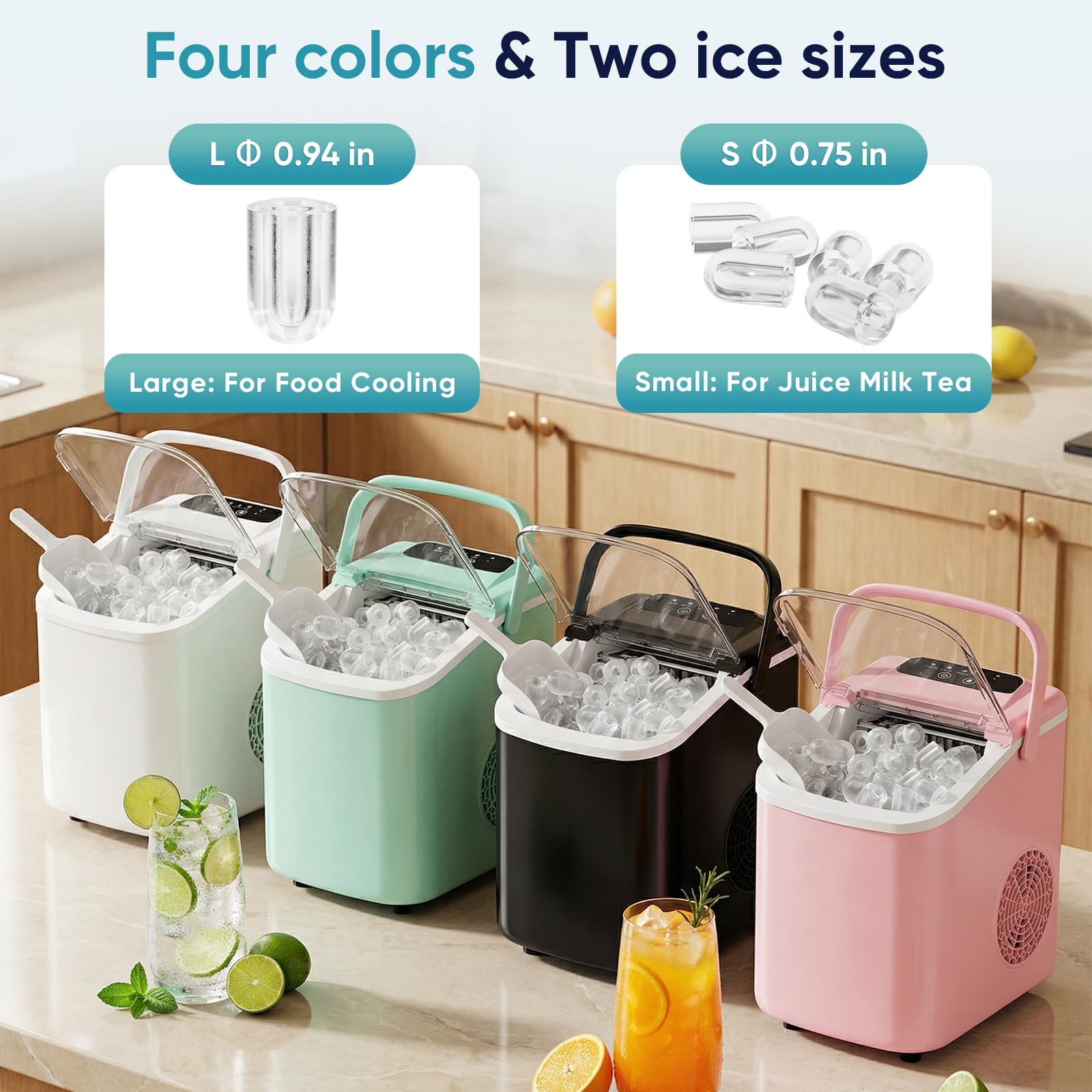 Countertop Ice Maker - 26 lbs Daily Production