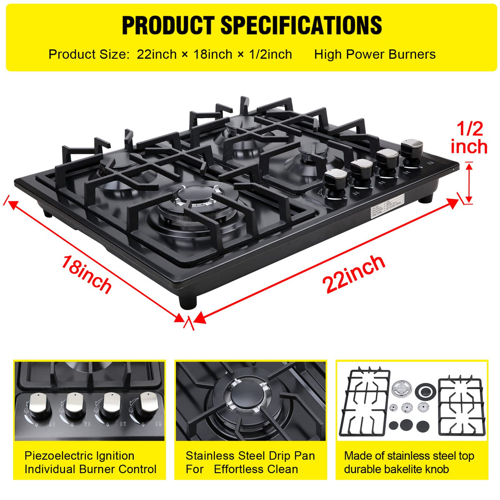 4 Burner Gas Cooktop - Dual Fuel