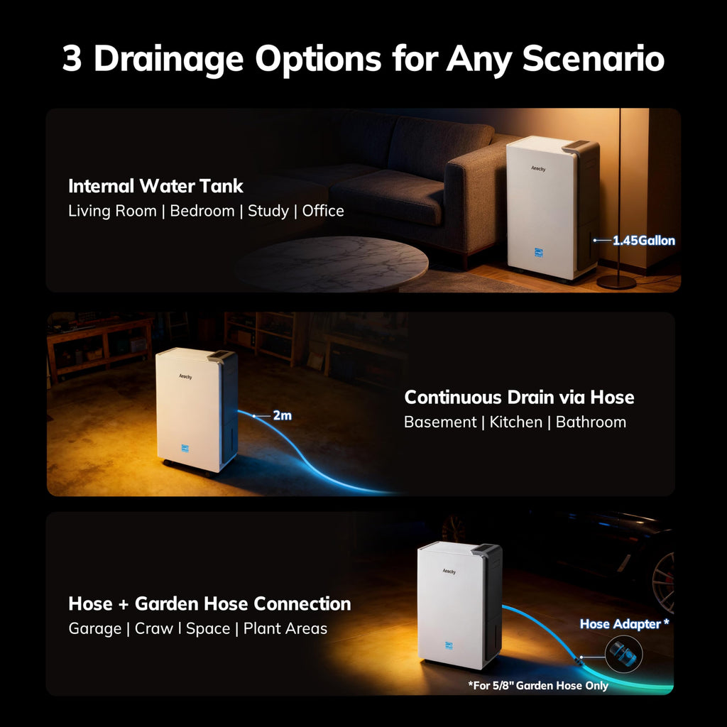 80-Pint Smart Dehumidifier for Large Spaces
