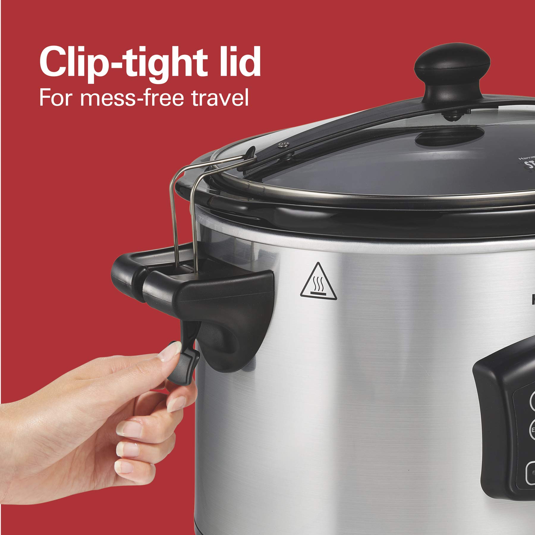 6QT Programmable Slow Cooker with Lid Lock