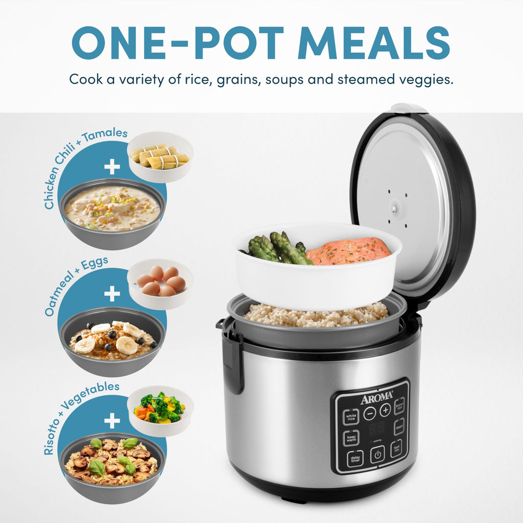 8-Cup Digital Rice Cooker & Steamer