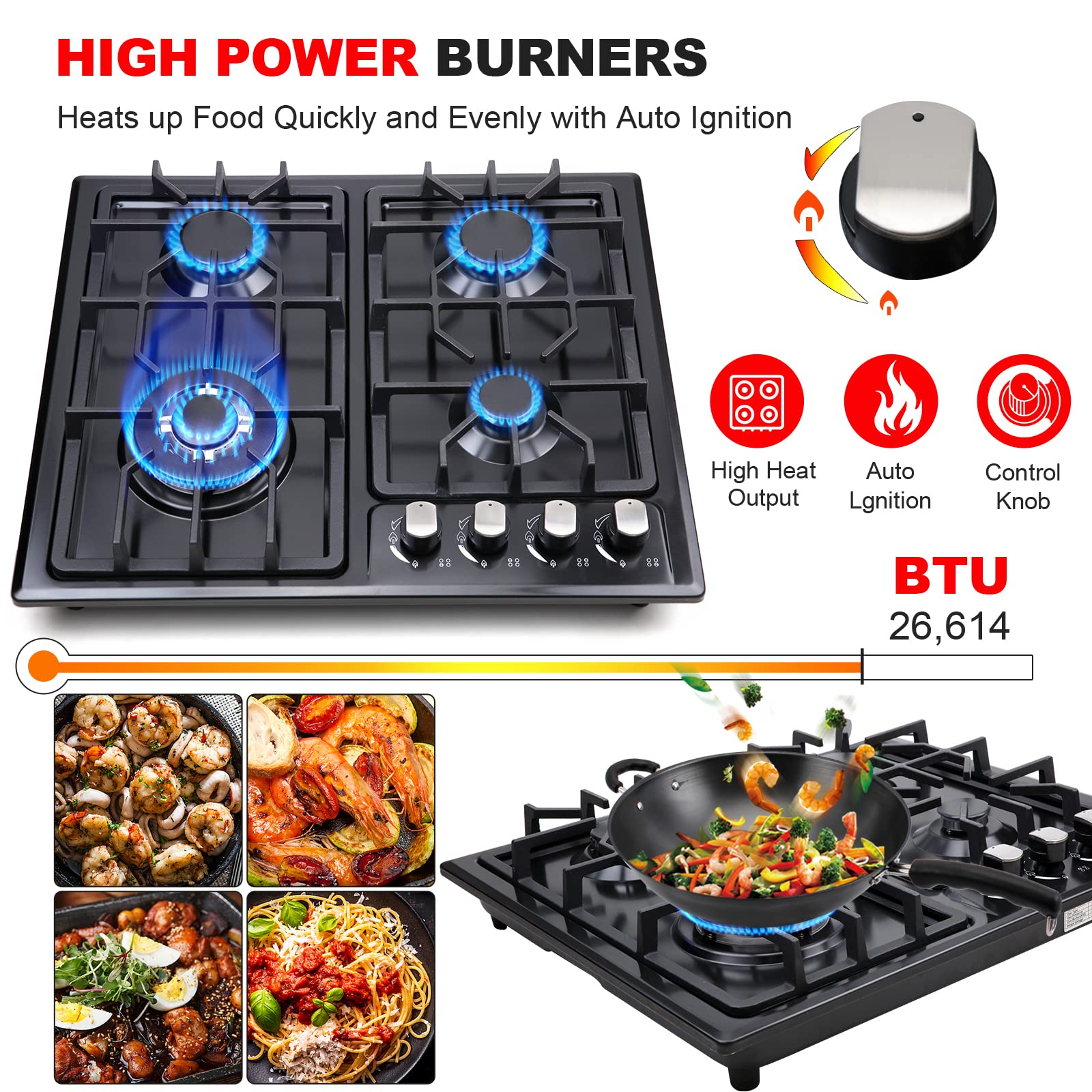 4 Burner Gas Cooktop - Dual Fuel