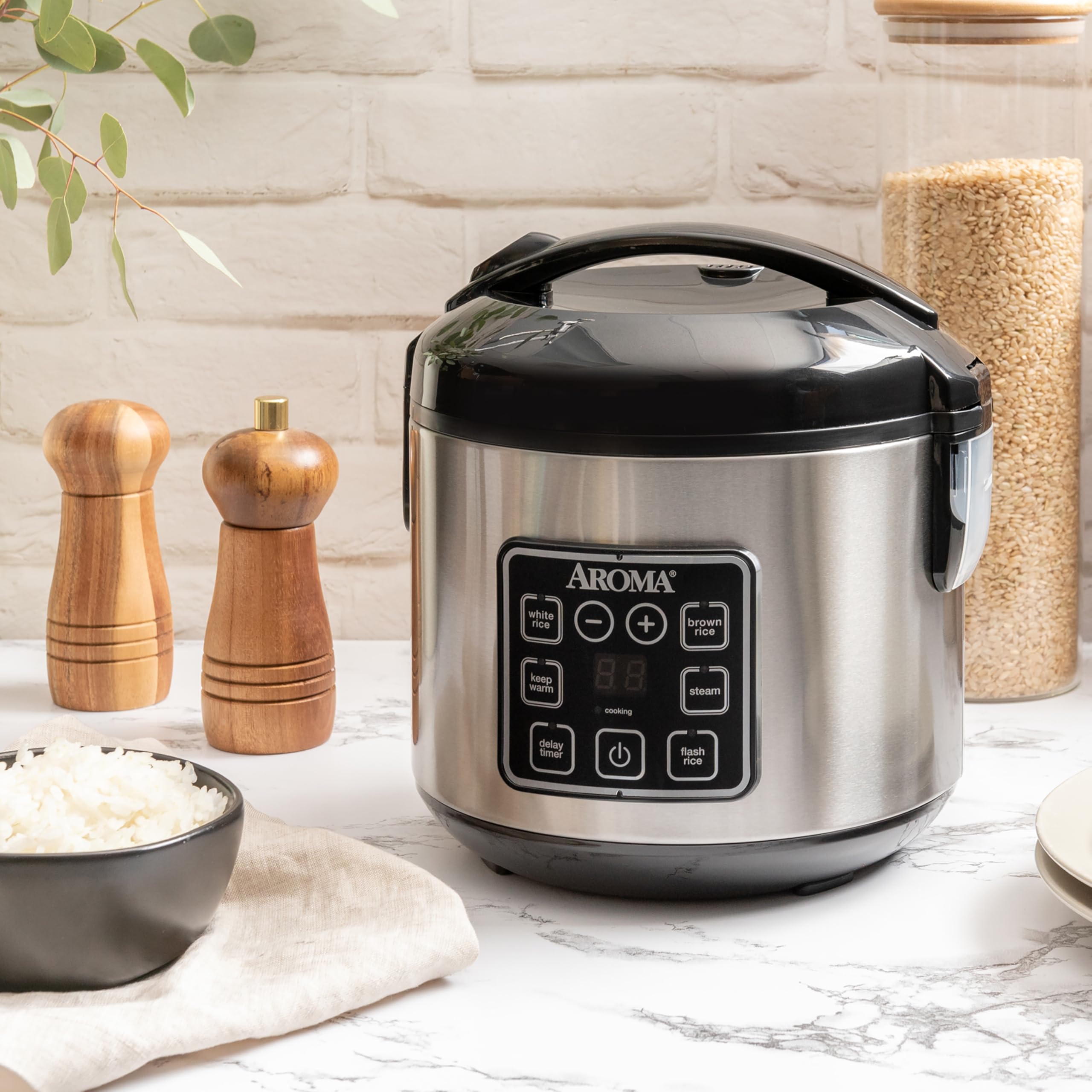 8-Cup Digital Rice Cooker & Steamer