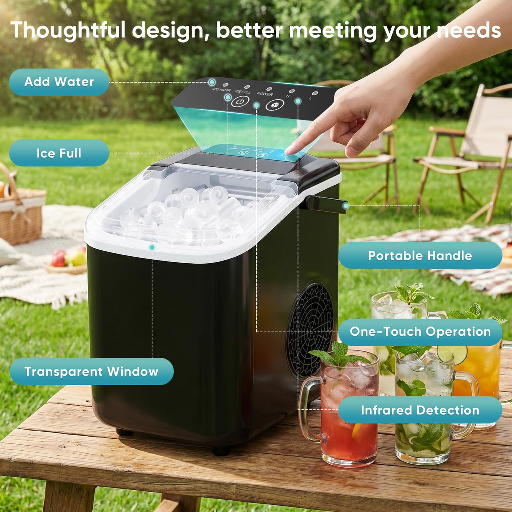 Countertop Ice Maker - 26 lbs Daily Production