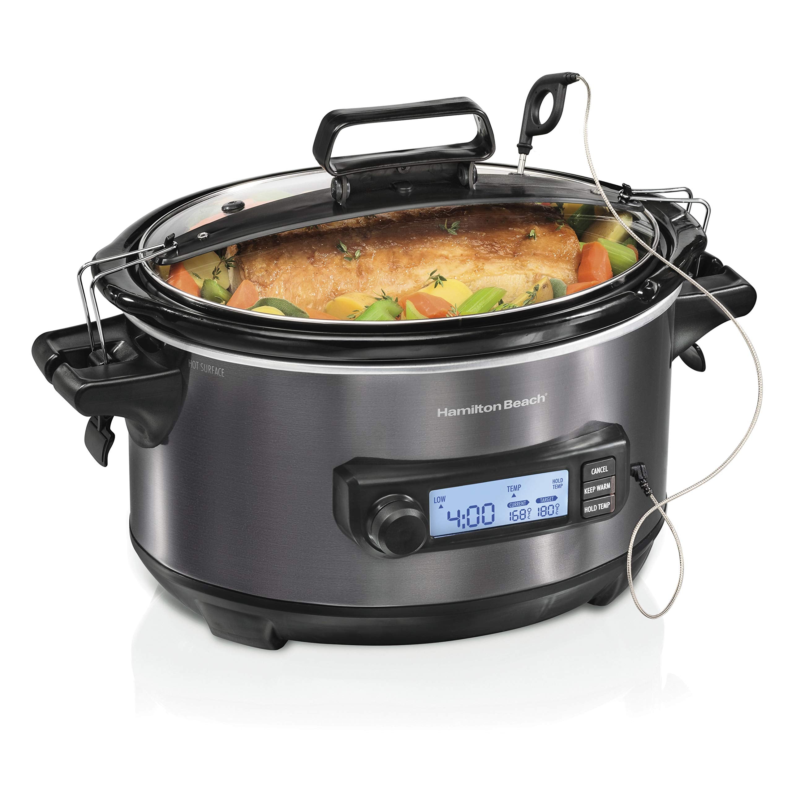 6QT Programmable Slow Cooker with Lid Lock