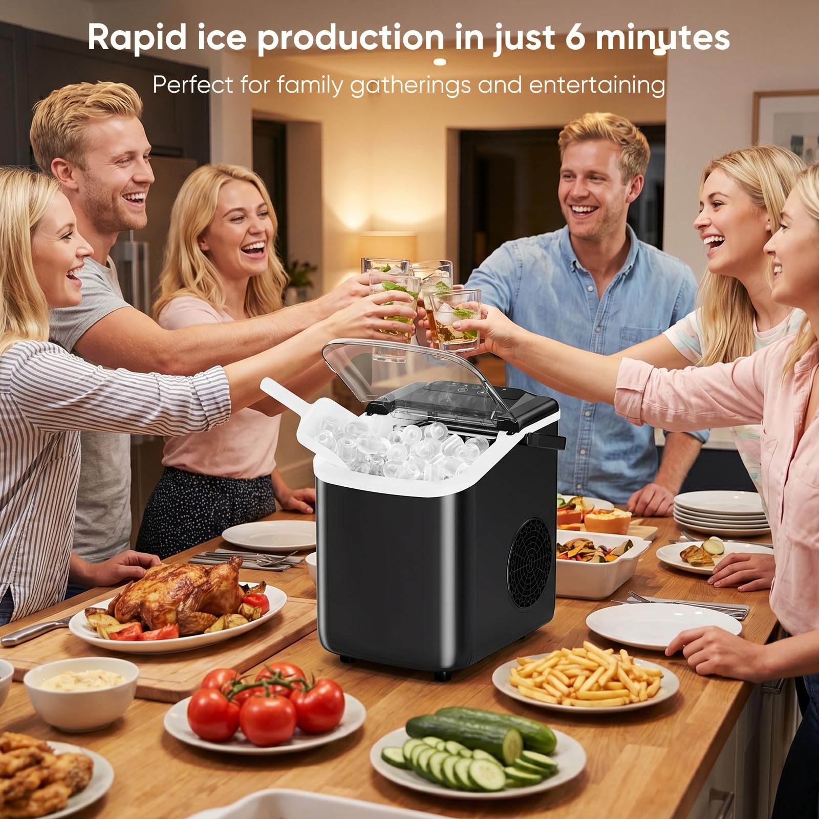 Countertop Ice Maker - 26 lbs Daily Production
