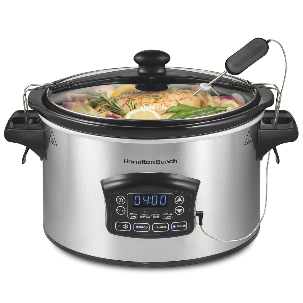 6QT Programmable Slow Cooker with Lid Lock