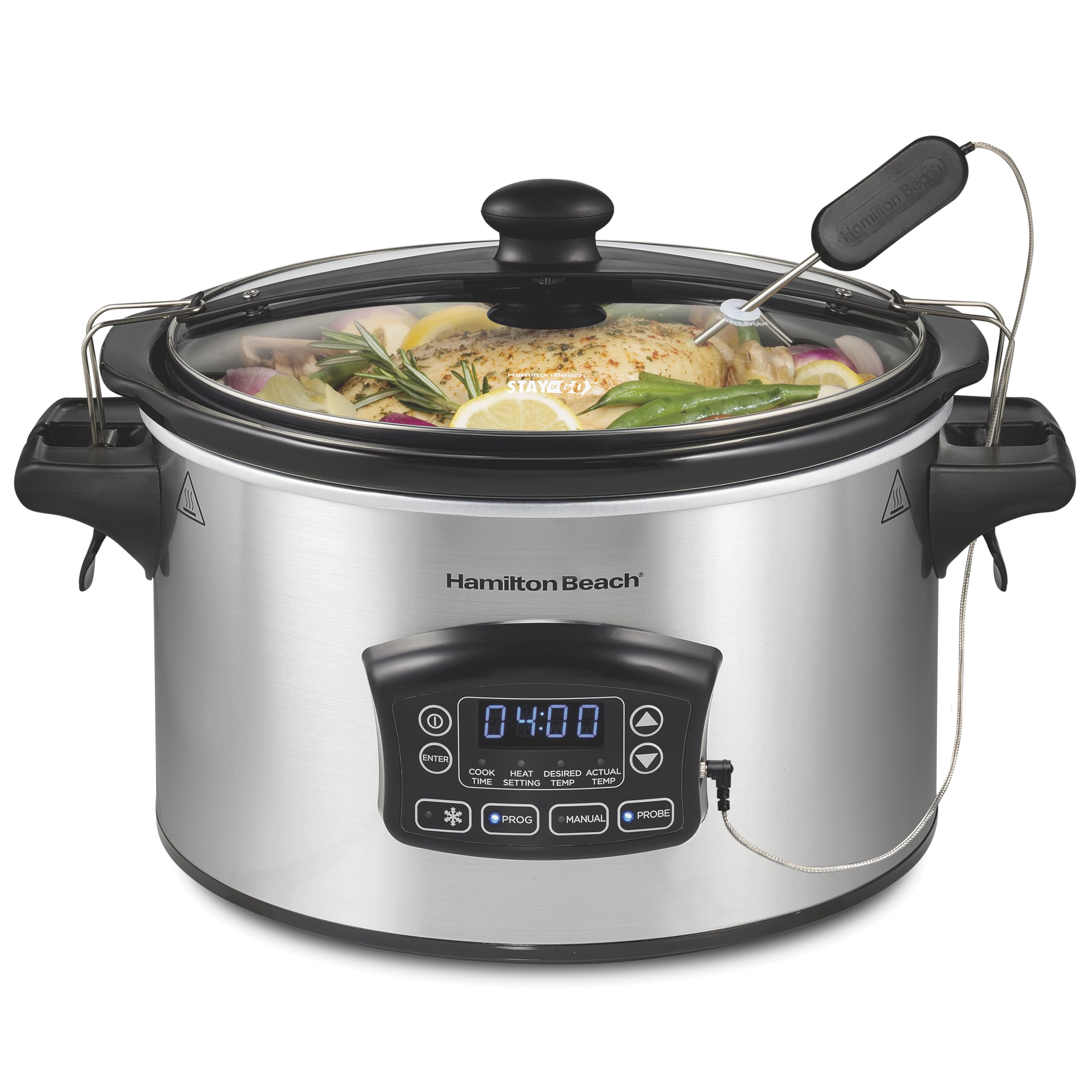 6QT Programmable Slow Cooker with Lid Lock